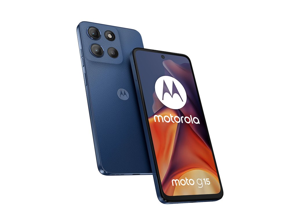 Motorola moto g15 17,1 cm (6.72") Dual SIM Android 15 4G USB Type-C 8 GB 128 GB 5200 mAh Marineblå