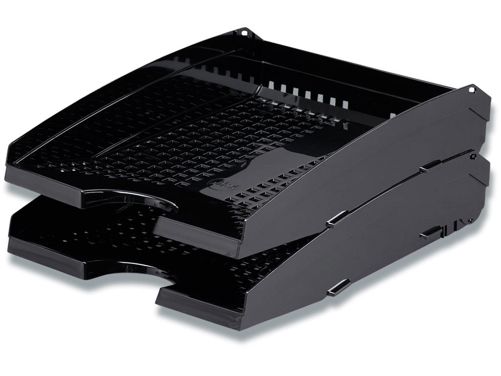 Brevbakke, Sort, A4 til C4, Udvendig: B25xH33.7xD7 cm, Durable TREND 