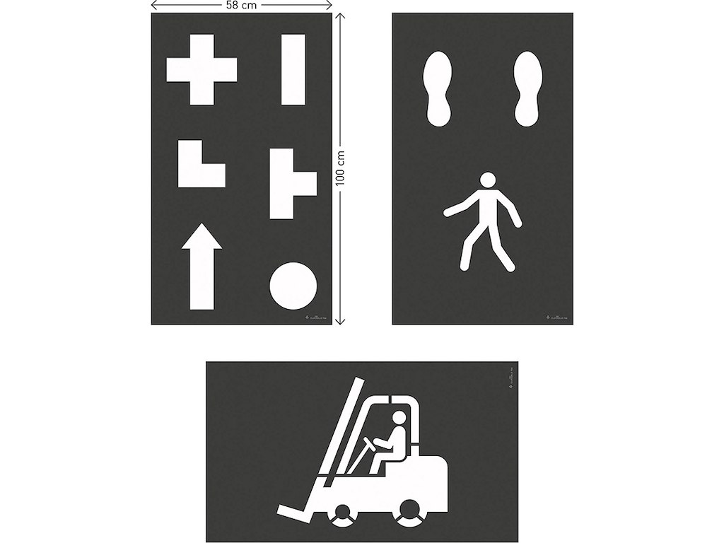 Gulvmarkering, Skabelonsæt, Lager, Durable DURALINE