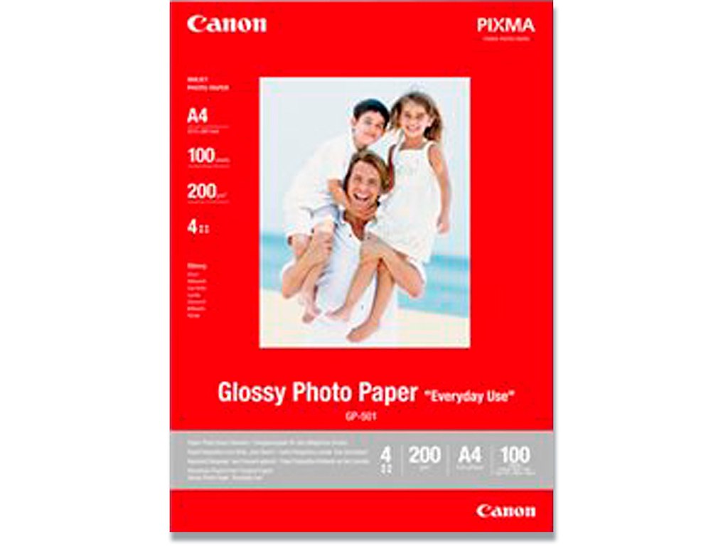 Fotopapir, A4, 200 g, 100 ark, Canon Glossy