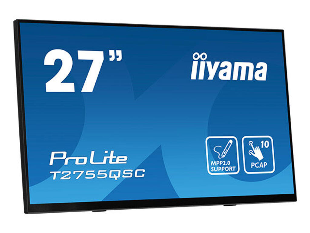 iiyama ProLite T2755QSC-B1 computerskærm 68,6 cm (27") 2560 x 1440 pixel Quad HD LCD Berøringsskærm Sort