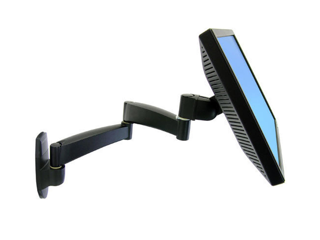 Ergotron 200 Series Wall Mount Arm, 2 Extensions 61 cm (24") Væg Sort