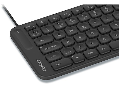 Tastatur, Kabel, Mid-Size, Med numerisk tastatur, Sort, RollerMouse Balance Wired