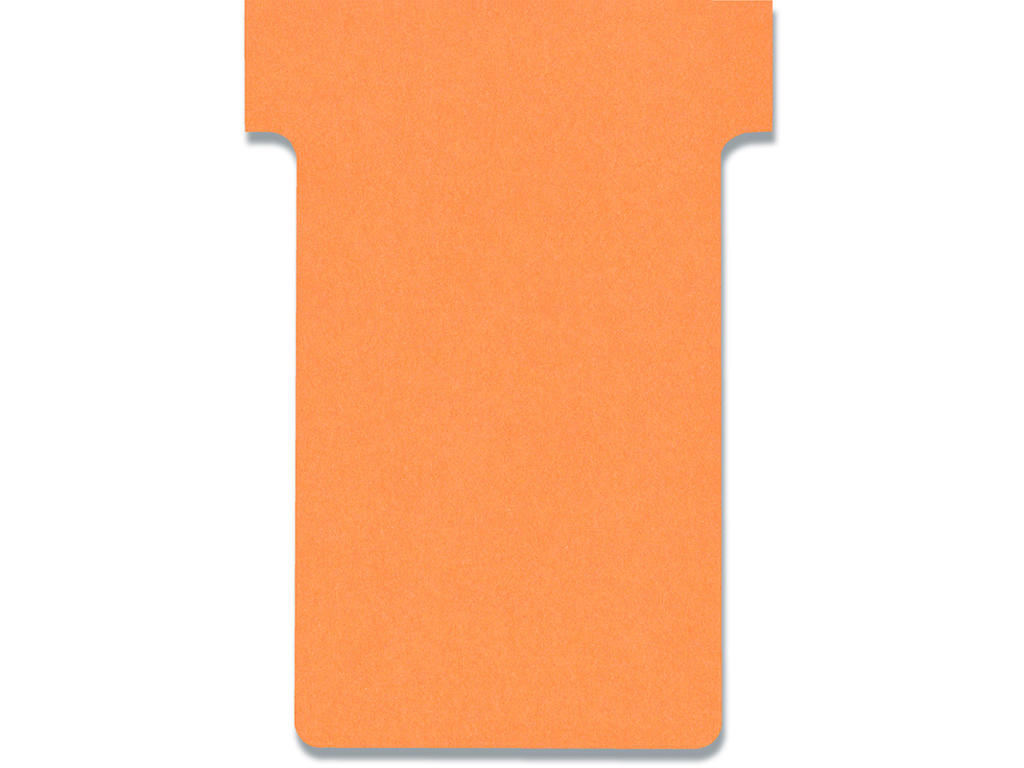 Tavlekort, Orange, T-kort størrelse 2, 100 stk, Nobo T-Card 