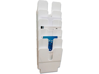 Brochureholder, 6 fag, A4, Højformat, Hvid, Durable FLEXIPLUS 6