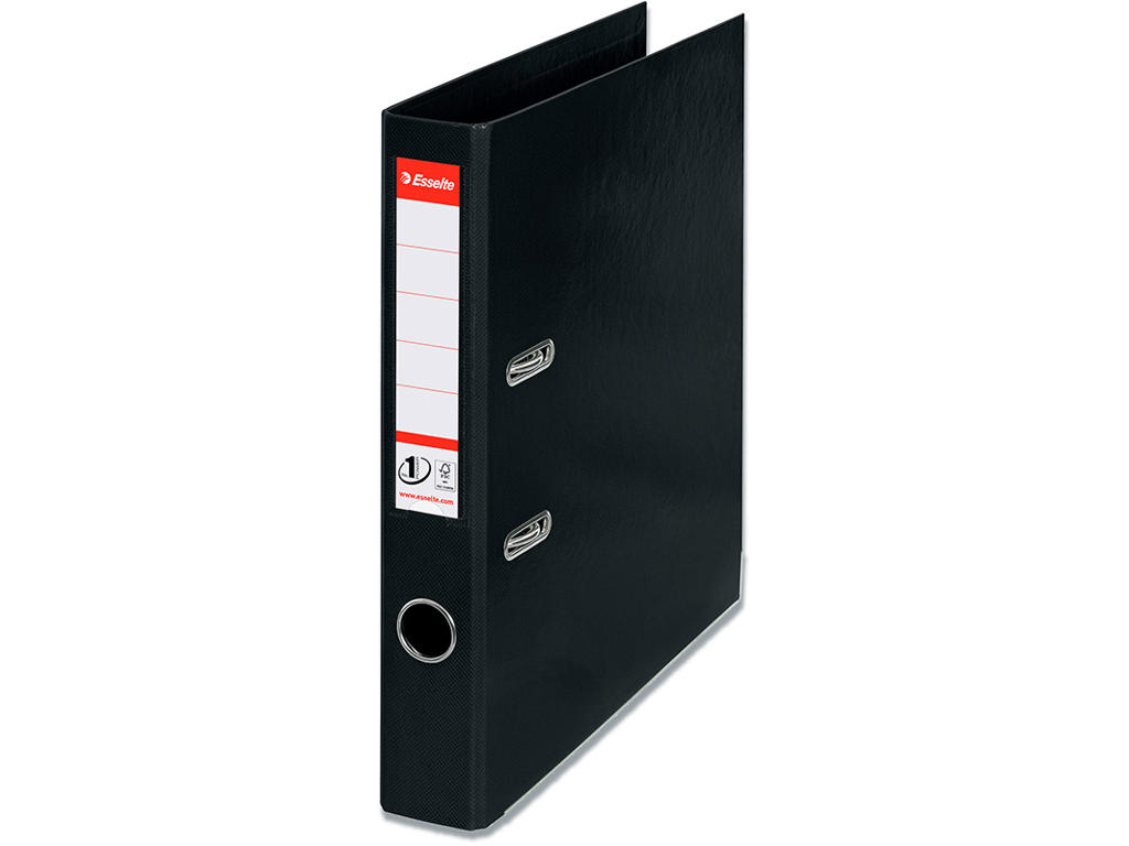 Brevordner, A4, 5 cm, Sort, Esselte No.1 VIVIDA Smal