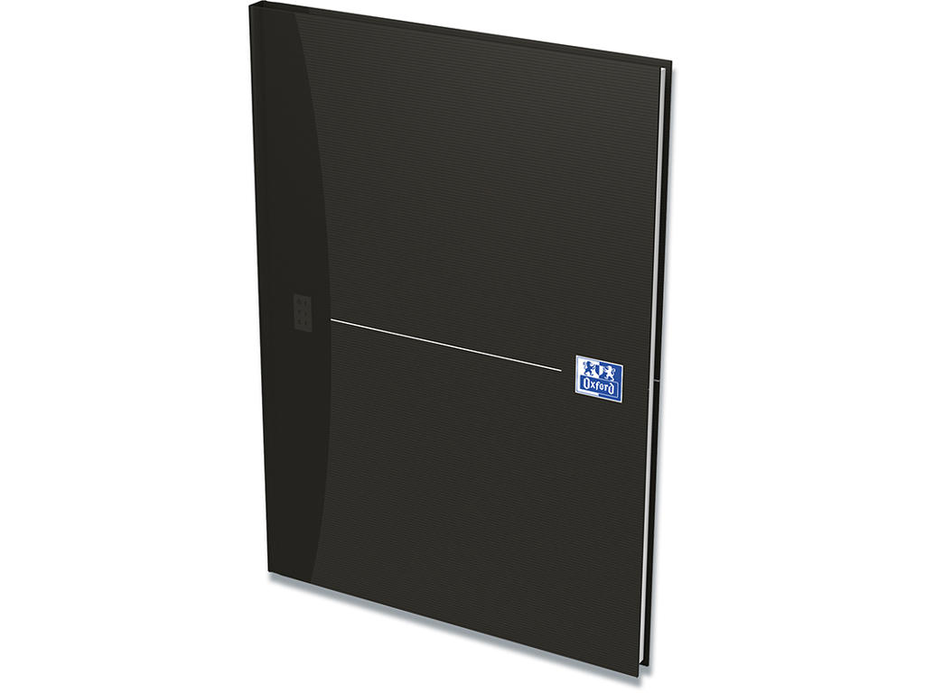 Notesbog, A4, Kvadreret, Sort, Oxford Smart 