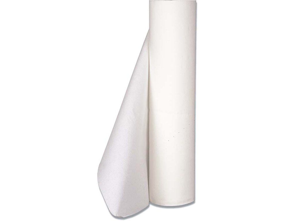 Lejepapir, 2-lags, 50mx50cm, Ø13cm, Hvid, Perforeret, Abena