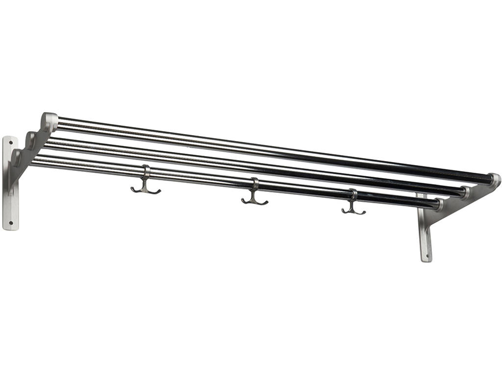 Hatte- og skohylde tilpasset længde, Nostalgi, Krom/aluminium, Essem Design DK