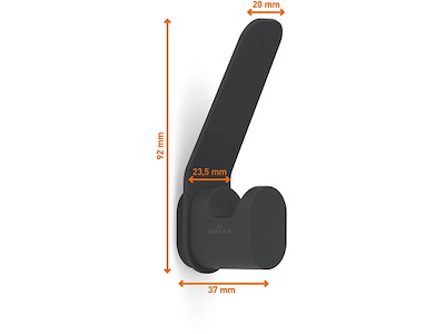 Knage, Dobbelt, Sort, 4 stk, Durable DURASTORE