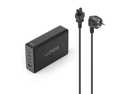 Hama 00201977 oplader til mobil enhed Laptop, Strømbank, Smartphone, Tablet Sort Vekselstrøm Hurtig opladning Indendørs