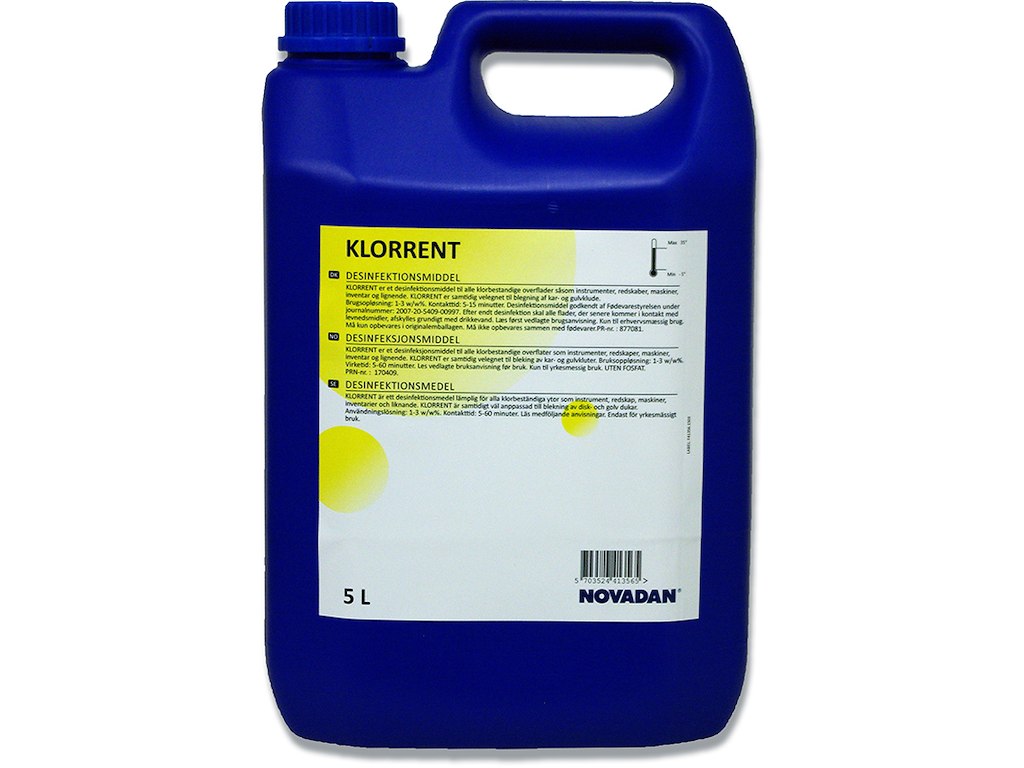 Klorrengøring, 5 liter, Novadan Klorrent 