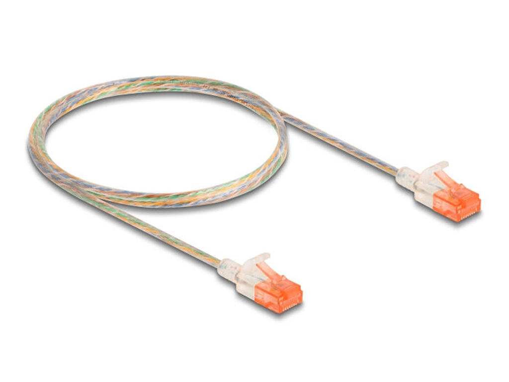 DeLOCK 80353 netværkskabel Transparent 1 m Cat6a U/UTP (UTP)