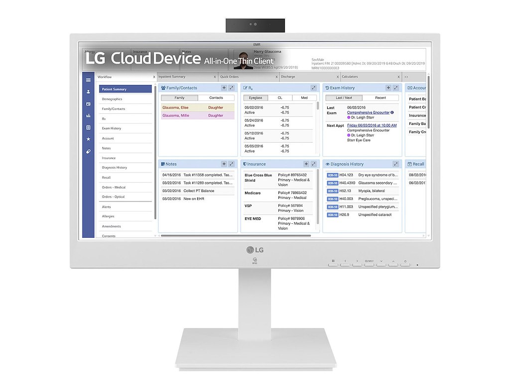 LG 24CR670N-6P Intel® Celeron® N5105 60,5 cm (23.8") 1920 x 1080 pixel All-in-One thin client 8 GB DDR4-SDRAM 16 GB eMMC Wi-Fi 6 (802.11ax) Hvid