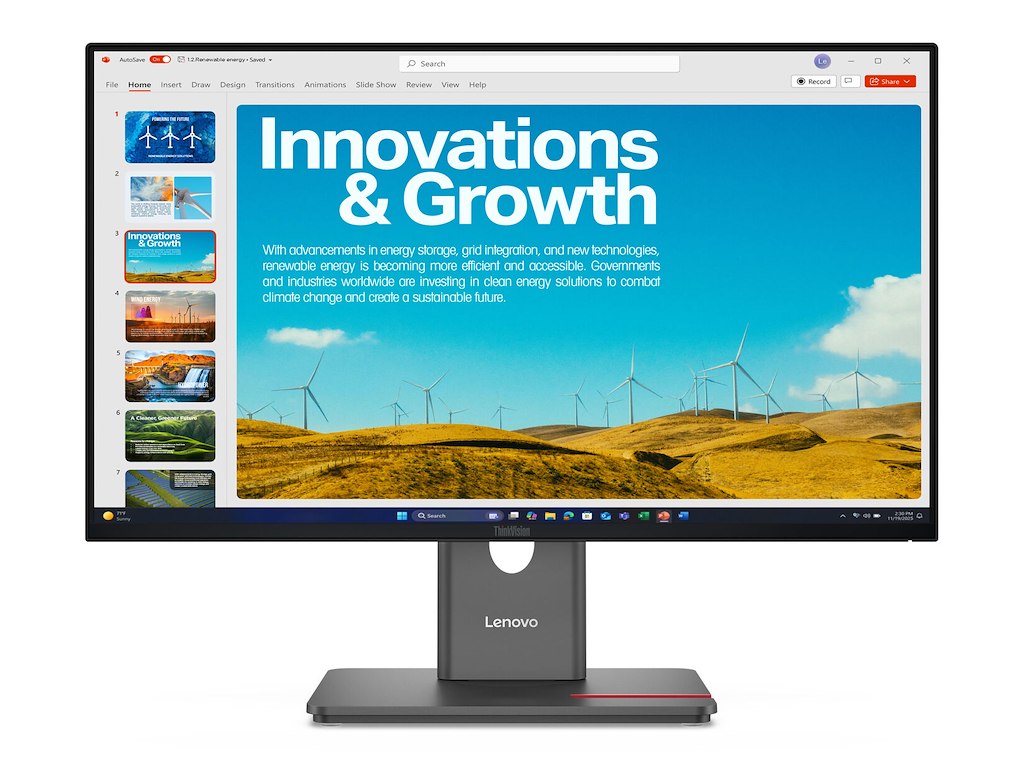 Lenovo ThinkVision P24QD-40 computerskærm 60,5 cm (23.8") 2560 x 1440 pixel Quad HD LCD Sort