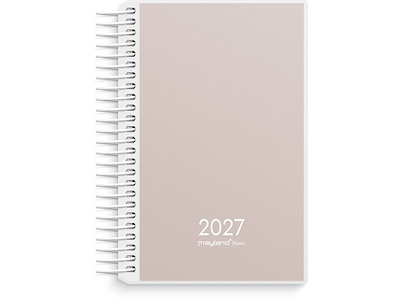 Kalender, 2027, Basic Mini, 1 dag pr. side, Sart rosa, Mayland