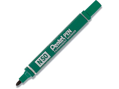 Marker, Rund spids, 2 mm, Grøn, Pentel N50-DE