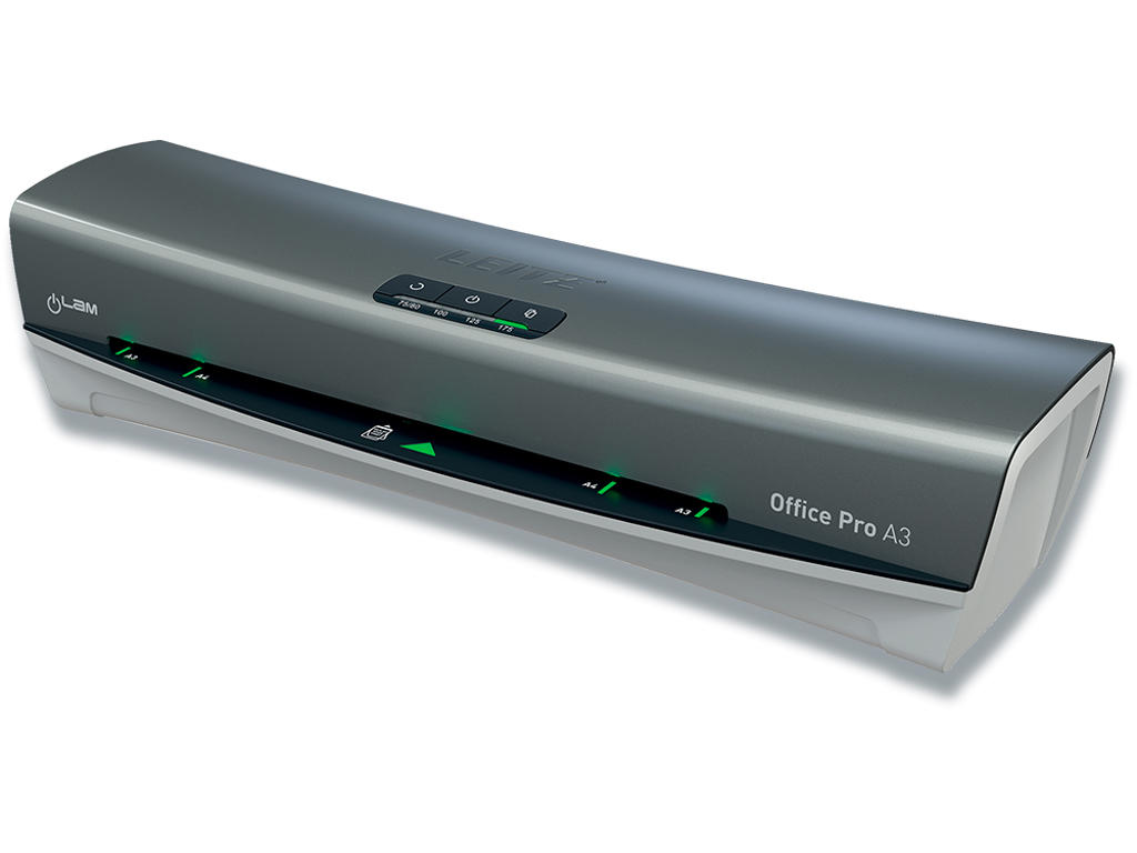 Lamineringsmaskine, Til lamineringslommer, Varm, A3, Leitz iLAM Office Pro