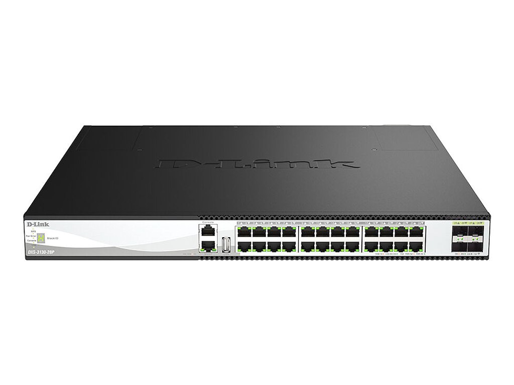 D-Link DXS-3130-28P Administreret L3 10G Ethernet (100/1000/10000) Strøm over Ethernet (PoE) Sort, Grå