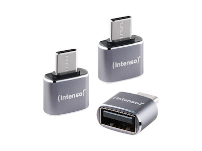 Intenso USB Adapter A480C - USB-A til USB-C (3-pak)