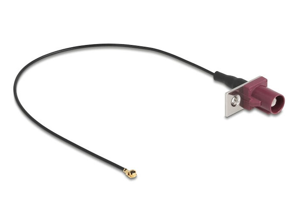 DeLOCK 90730 koaxial kabel 1.13 0,2 m FAKRA D I-PEX MHF1 Sort, Bordeaux