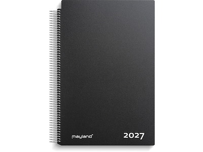 Kalender, 2027, Aftale, 6 personer, 1 dag pr. side, Sort, Mayland