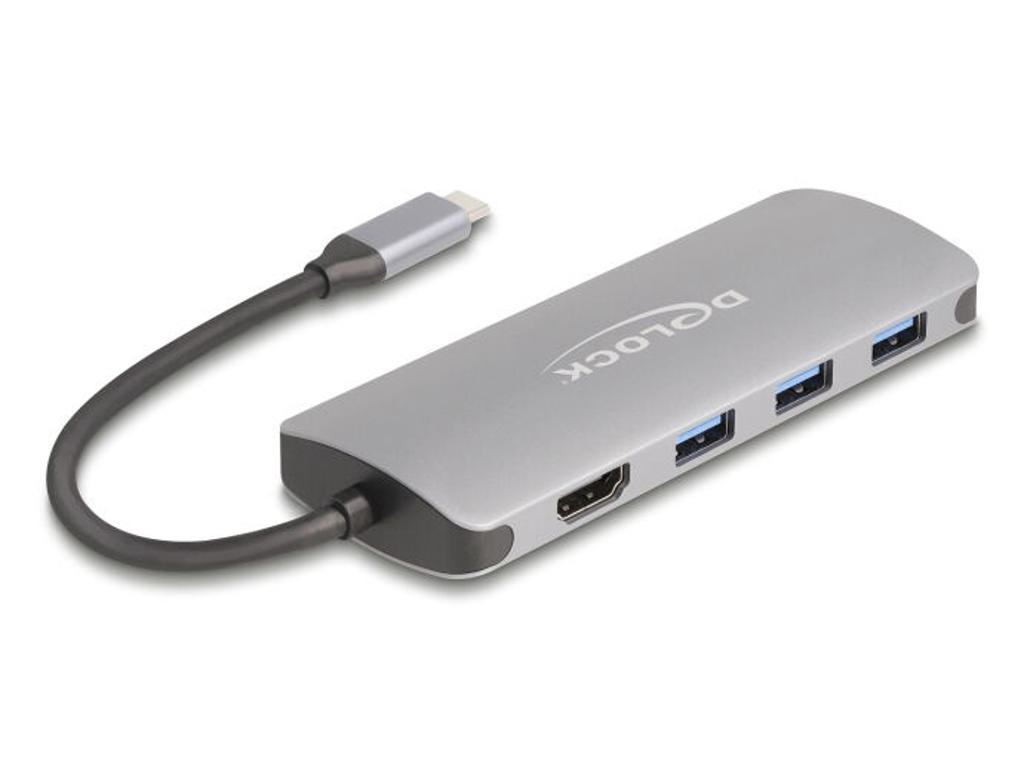 DeLOCK 64323 interface hub USB 3.2 Gen 2 (3.1 Gen 2) Type-C 10000 Mbit/s Grå