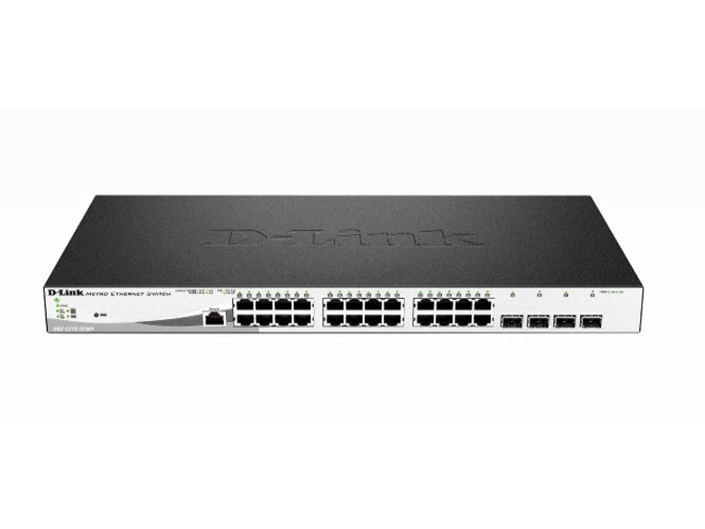 D-Link DGS-1210-28MP netværksswitch Administreret L2 Gigabit Ethernet (10/100/1000) Strøm over Ethernet (PoE) 1U Sort, Grå