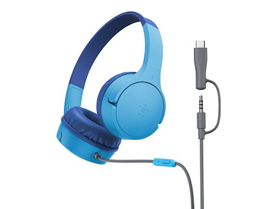 Belkin SoundForm Mini Headset Ledningsført Opkald/musik USB Type-C Blå