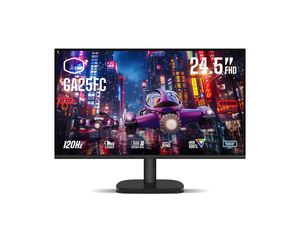 Cooler Master Gaming GA25FC computerskærm 62,2 cm (24.5") 1920 x 1080 pixel Fuld HD Sort