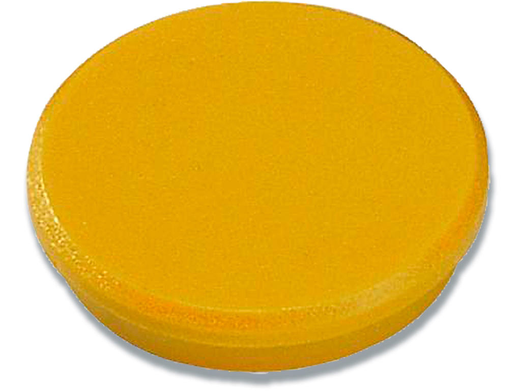 Magneter, Gul, Ø3.2 cm, 10 stk, Dahle 