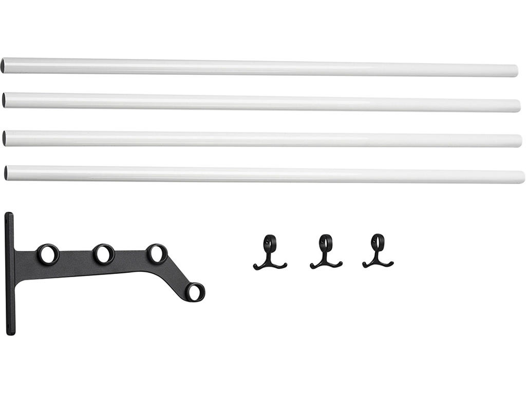 Hattehylde tillægsdel tilpasset længde, Nostalgi, Modelnr 291, Hvid/sort, Essem Design DK