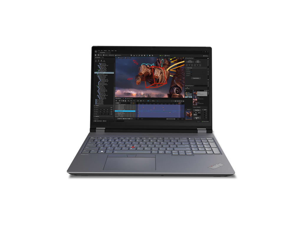 Lenovo ThinkPad P16 Gen 2 Intel® Core™ i7 i7-14700HX Mobil workstation 40,6 cm (16") WQXGA 32 GB DDR5-SDRAM 1 TB SSD NVIDIA RTX 3500 Ada Wi-Fi 6E (802.11ax) Windows 11 Pro Nordisk Grå, Sort