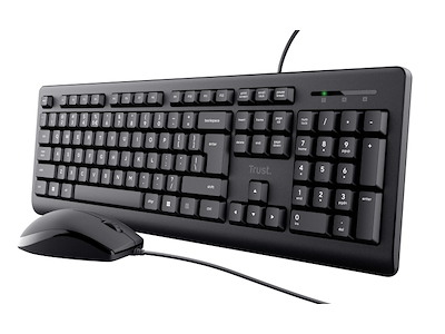 Trust Primo tastatur Mus inkluderet Universel USB QWERTY US engelsk Sort