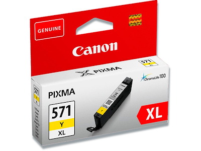 Blækpatron, 1 stk, 715 sider, Yellow-gul, Canon CLI-571XLY