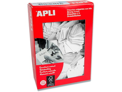 Manillamærker, 1.8x2.9 cm, Hvid, 1000 stk, Appli 