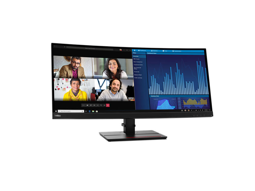 Lenovo ThinkVision P34w-20 LED display 86,7 cm (34.1") 3440 x 1440 pixel Wide Quad HD Sort