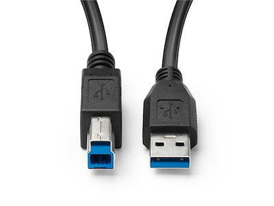 Microconnect MC-ITH-USB3AB-005 USB-kabel USB 3.2 Gen 1 (3.1 Gen 1) 5 m USB A USB B Sort