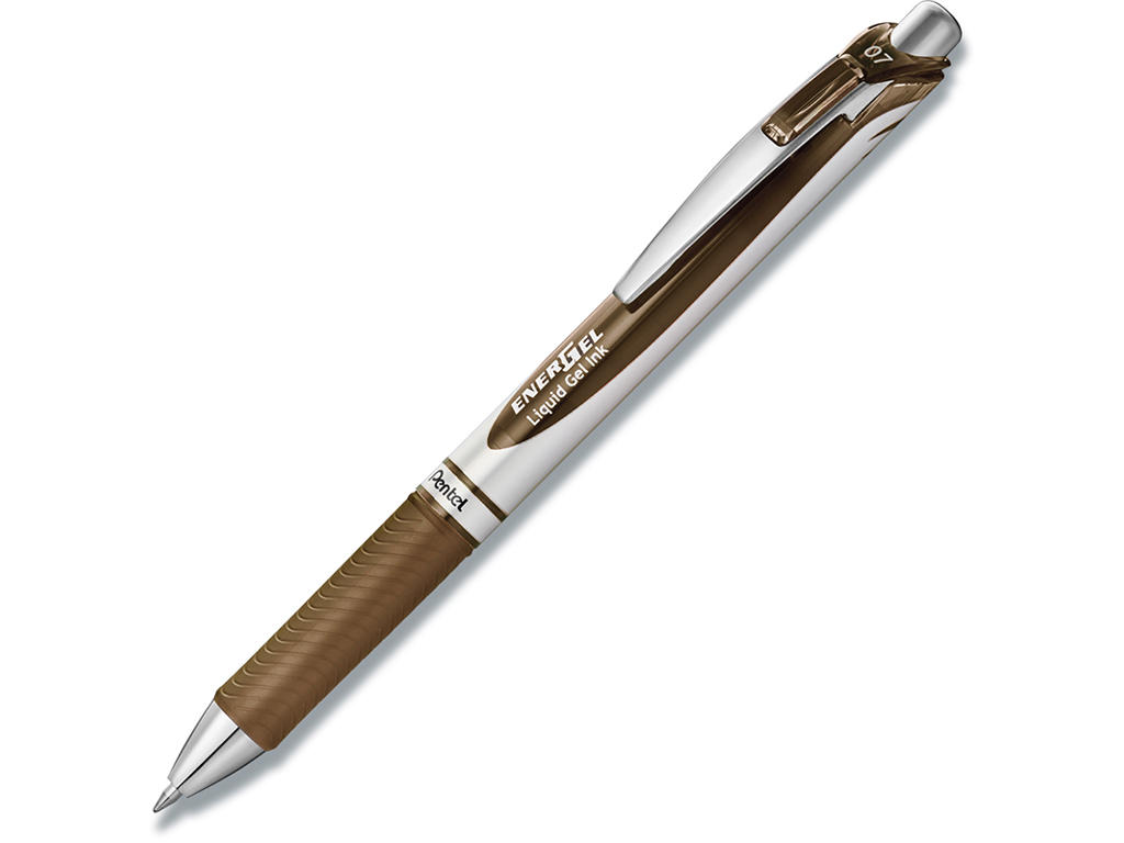 Rollerball gelpen, 0.7 mm, 0.35 mm, Sephia, Pentel EnerGel BL77-SPX