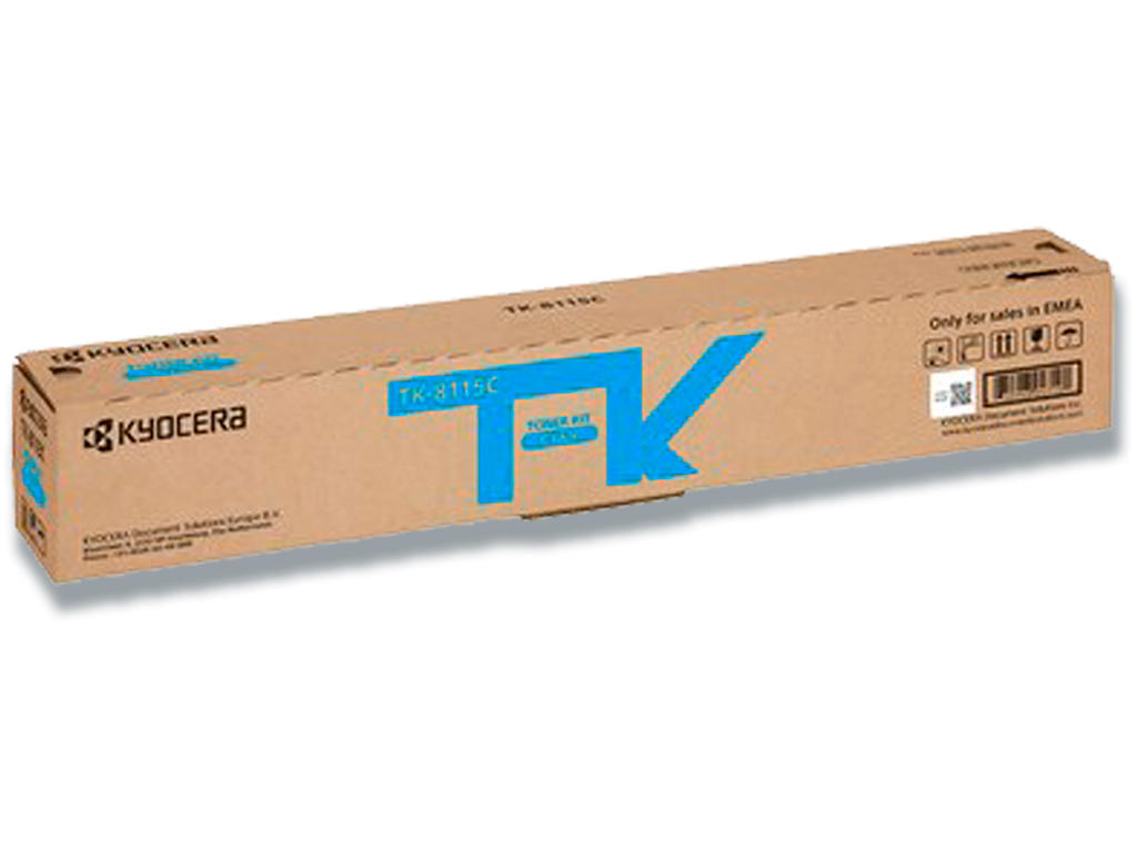 Toner, TK-8115C, Cyan-blå, 6.000 sider, Kyocera 