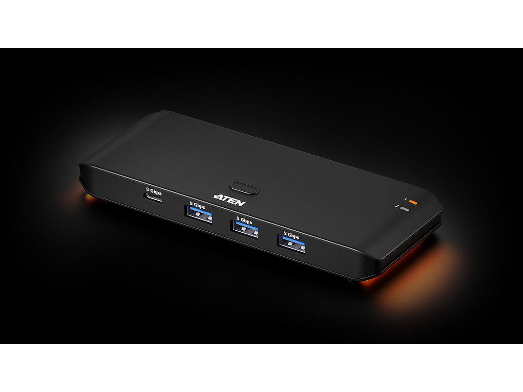ATEN US5324 USB 3.2 Gen 2 (3.1 Gen 2) Type-A + Type-C 5000 Mbit/s Sort