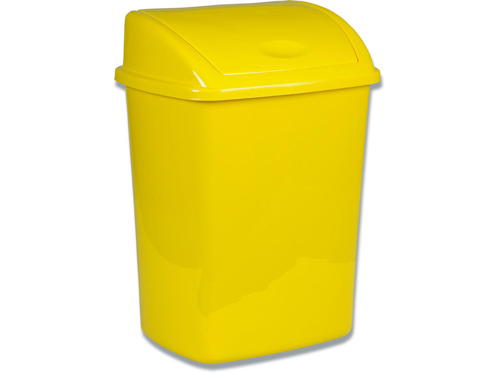 Affaldsspand, 15 liter, Gul, Firkantet, Abena 