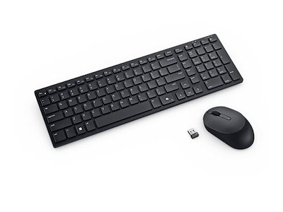 DELL KM555 tastatur Mus inkluderet Universel RF trådløs + Bluetooth QWERTY Ukrainsk Sort
