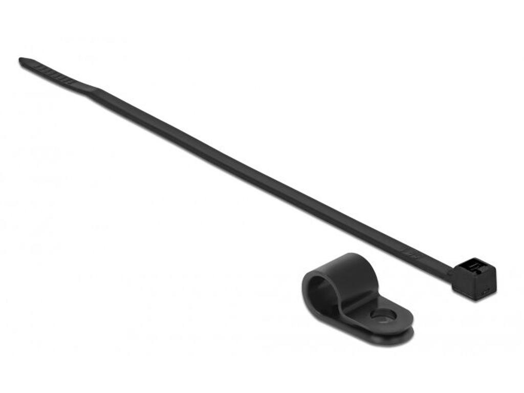 DeLOCK 18868 kabelsamler Gevindmonteret kabelbinder Nylon Sort 10 stk