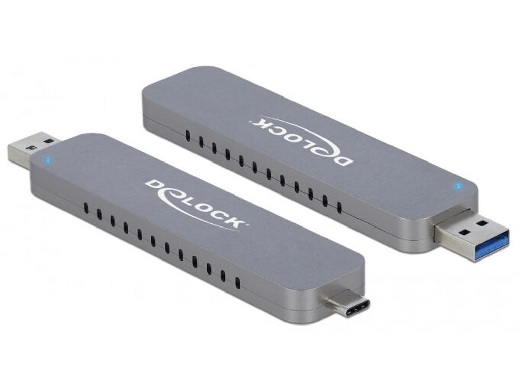 DeLOCK 42616 drevkabinet SSD kabinet Sølv M.2