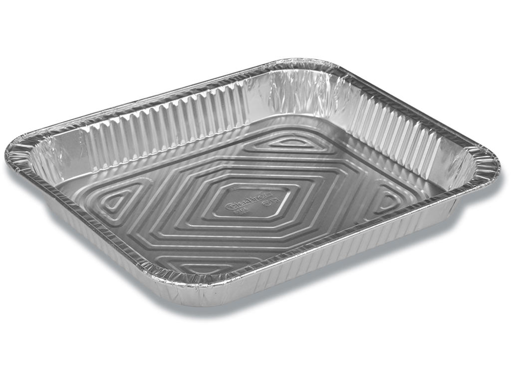 Alubakke, 32,2x26,2x4,1cm, 2500 ml, 2640 ml, Aluminium, Rektangulær, 1/2 GN, 10 stk, Gastronorm