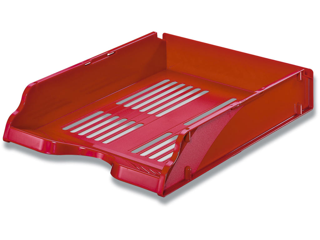 Brevbakke, Rød, A4, Udvendig: B26xH7.6xD33.6 cm, Esselte Transit 