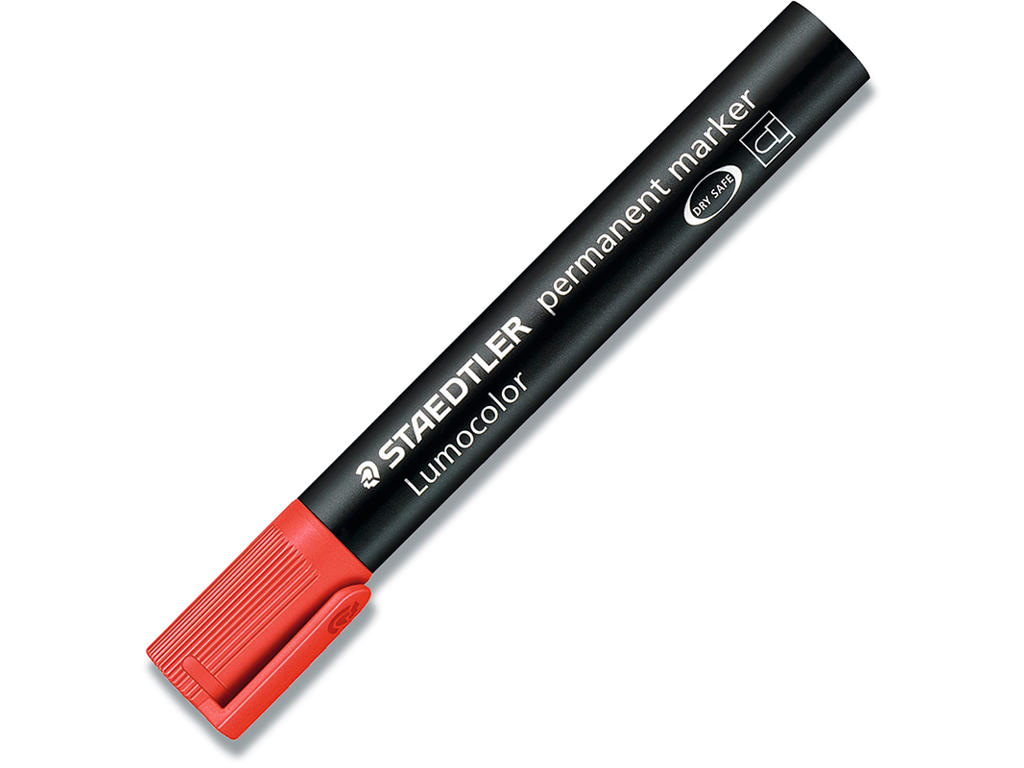 Marker, Rund spids, 2 mm, Rød, Staedtler Lumocolor 352