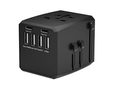 Microconnect MC-TRAVELADAPTER1 oplader til mobil enhed Universel Sort Vekselstrøm Indendørs