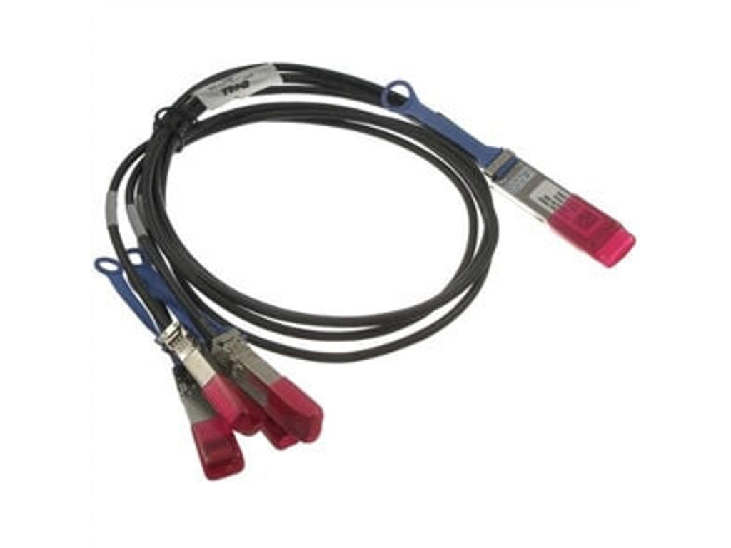 DELL 470-ABQF InfiniBand og fiberoptisk kabel 2 m QSFP28 4x SFP28 Sort, Rød